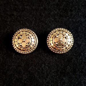 Round Gold Clip-on Earrings